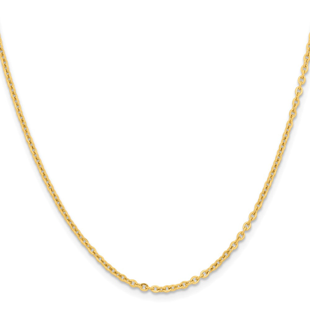 Chisel Stainless Steel Polished Yellow IP-plated 2.3mm 20 inch Cable ChainSRN228GP