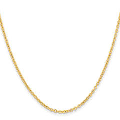 Chisel Stainless Steel Polished Yellow IP-plated 2.3mm 20 inch Cable ChainSRN228GP