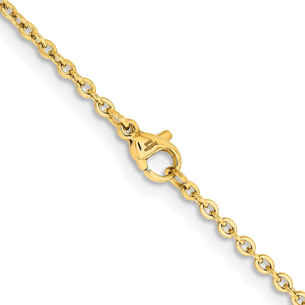 Chisel Stainless Steel Polished Yellow IP-plated 2.3mm 22 inch Cable ChainSRN228GP