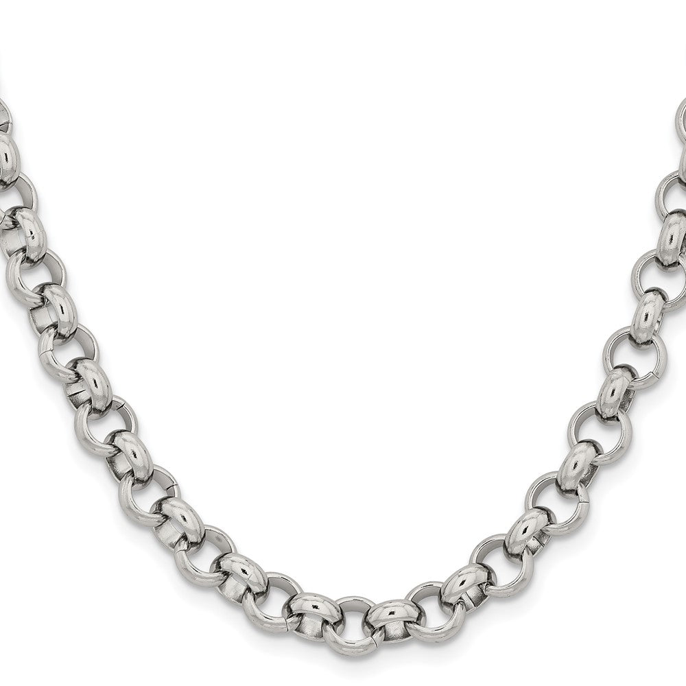 Chisel Stainless Steel Polished 8mm 24 inch Rolo ChainSRN232