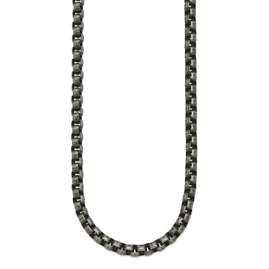 Chisel Stainless Steel Antiqued 24 inch Box Chain SRN2525-24