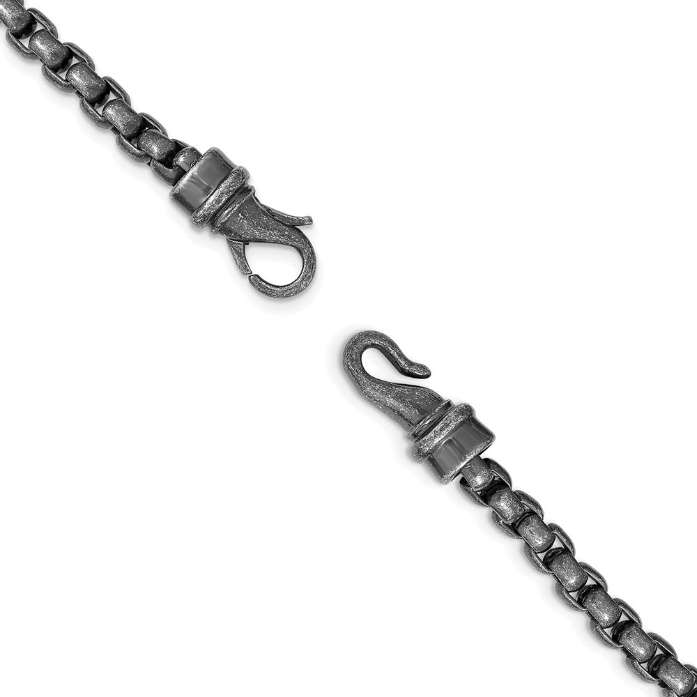 Chisel Stainless Steel Antiqued 24 inch Box Chain SRN2525-24