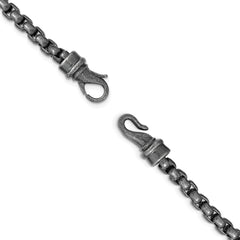 Chisel Stainless Steel Antiqued 24 inch Box Chain SRN2525-24
