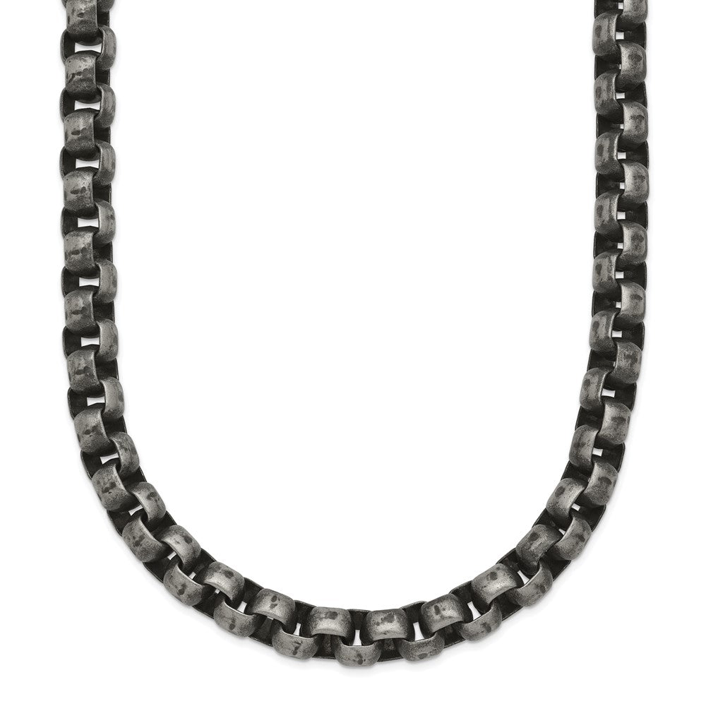 Chisel Stainless Steel Antiqued 24 inch Box Chain SRN2525-24