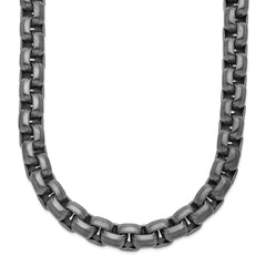 Chisel Stainless Steel Polished Gun Metal IP-plated 24 inch Box Chain SRN2526-24