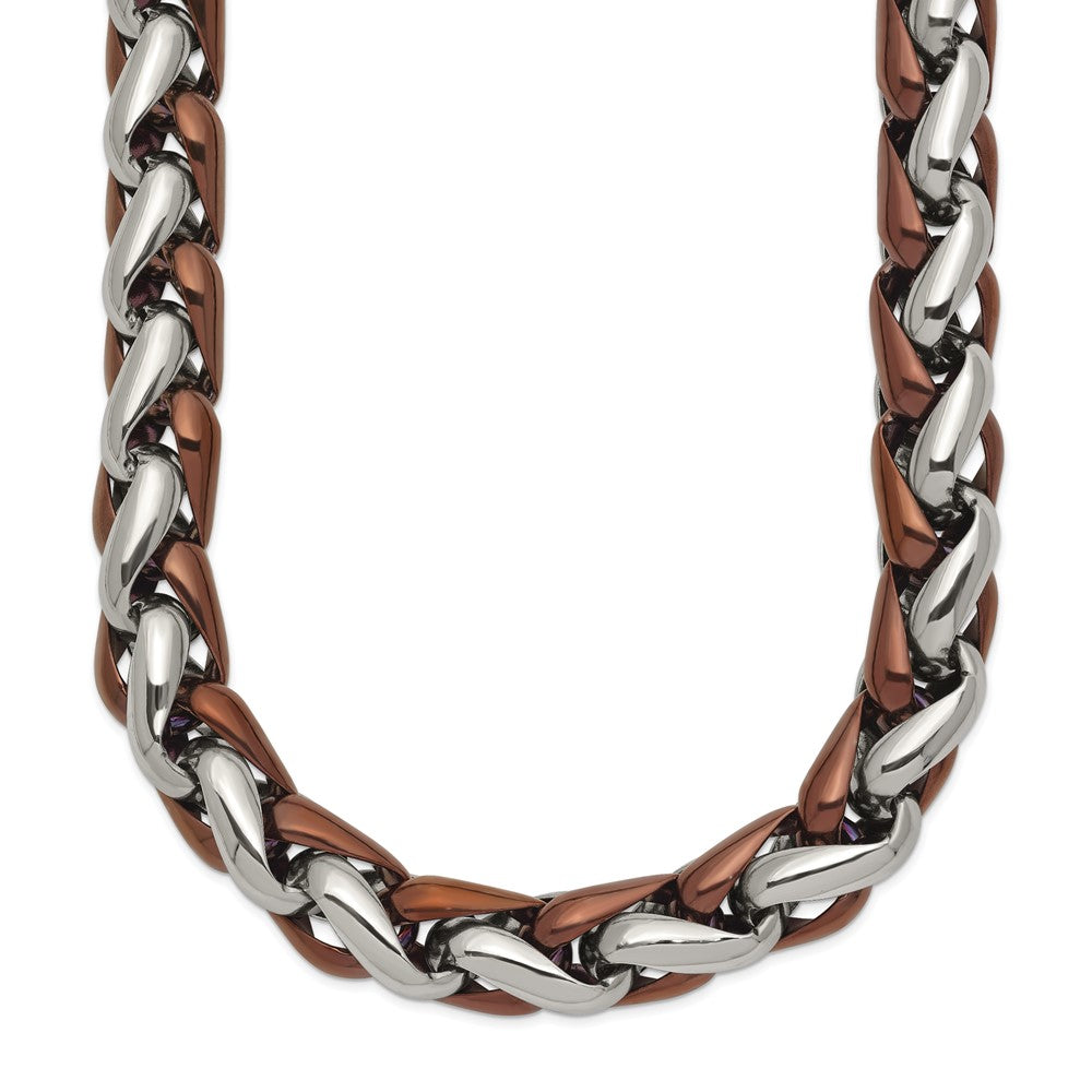 Chisel Stainless Steel Polished Brown IP-plated 24 inch Necklace SRN2528-24