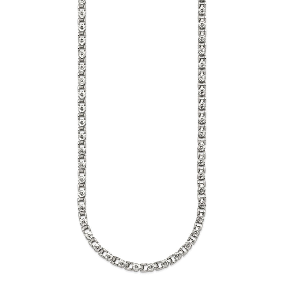Chisel Stainless Steel Polished 20 inch Fancy Circle Link ChainSRN2542