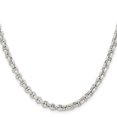 Chisel Stainless Steel Polished and Textured Fancy Rolo 20 inch ChainSRN2546