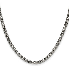 Chisel Stainless Steel Polished 3.9mm 20 inch Rounded Box ChainSRN2549
