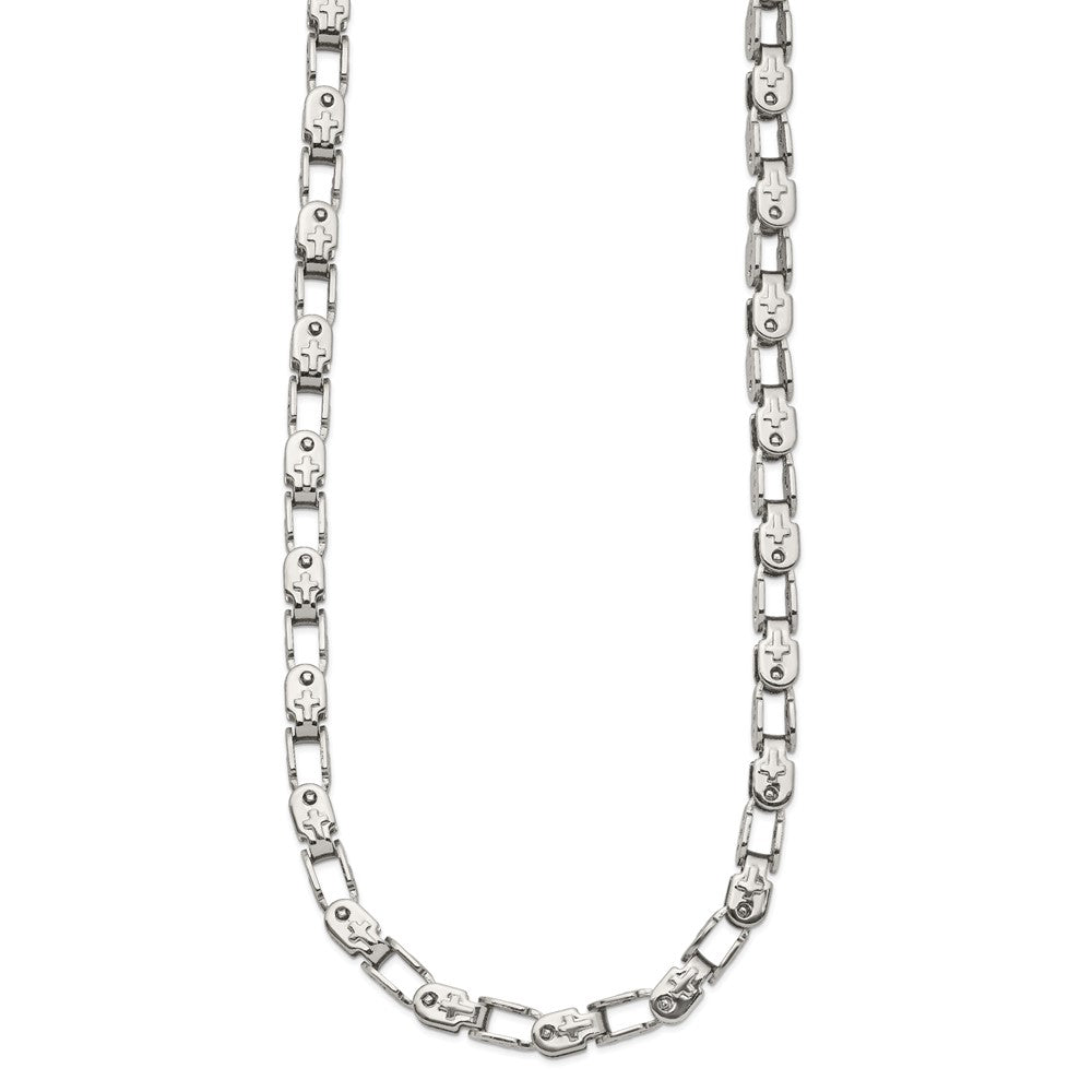 Chisel Stainless Steel Polished 20 inch Fancy Link ChainSRN2689