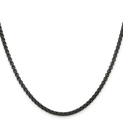 Chisel Stainless Steel Polished Black IP-plated 20 inch Box ChainSRN2710