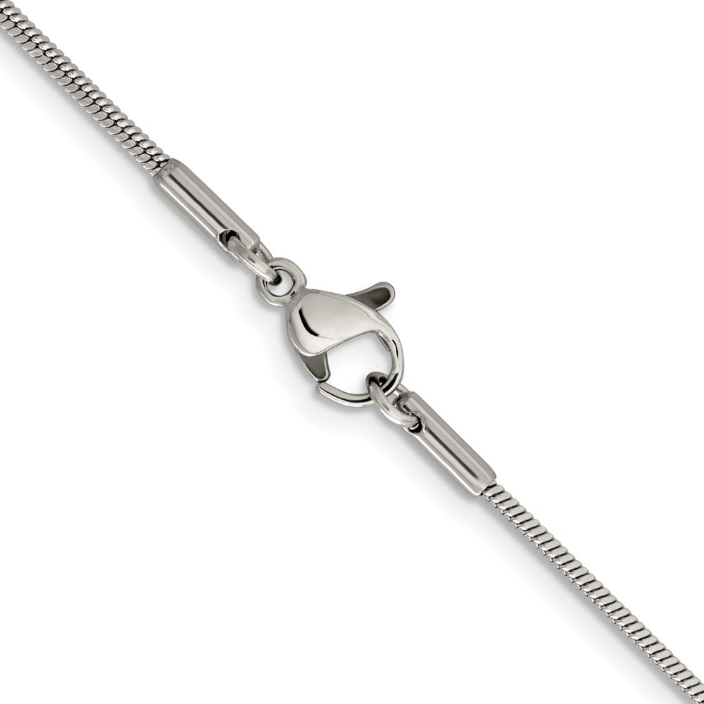 Chisel Stainless Steel Polished 1.2mm Square Snake 22 inch ChainSRN2866