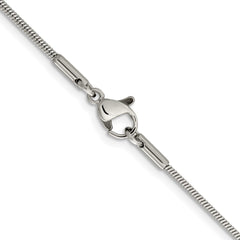Chisel Stainless Steel Polished 1.2mm Square Snake 22 inch ChainSRN2866