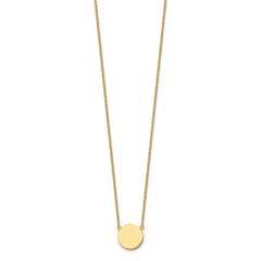 Chisel Stainless Steel Polished Yellow IP-plated 1.2mm Disc on a 16 inch Plus a 2 inch Extension Cable Chain NecklaceSRN3267-16