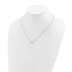 Chisel Stainless Steel Polished Heart on a 16 inch Plus 2 inch Extension Cable Chain NecklaceSRN3269-16