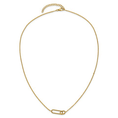 Chisel Stainless Steel Polished Yellow IP-plated Intertwined Links on a 20 inch Plus 2 inch Extension Cable Chain NecklaceSRN3272-20