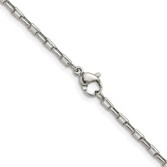 Chisel Stainless Steel Polished 2.2mm 20 inch Fancy Box/Paperclip Link ChainSRN3399
