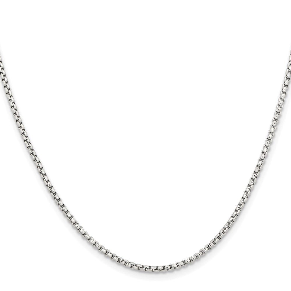 Chisel Stainless Steel Polished 2.2mm 18 inch Rounded Box ChainSRN655