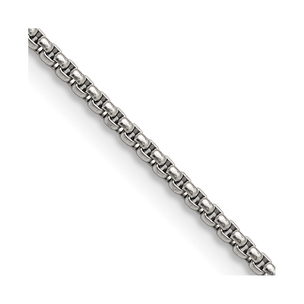 Chisel Stainless Steel Polished 2.2mm 16 inch Rounded Box ChainSRN655