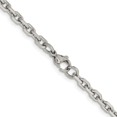 Chisel Stainless Steel Polished 5.3mm 24 inch Cable ChainSRN660