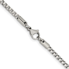 Chisel Stainless Steel Polished 3.2mm 24 inch Box ChainSRN665