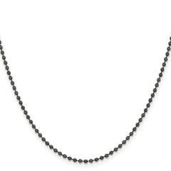 Chisel Stainless Steel Polished Black IP-plated 2mm 20 inch Ball ChainSRN667