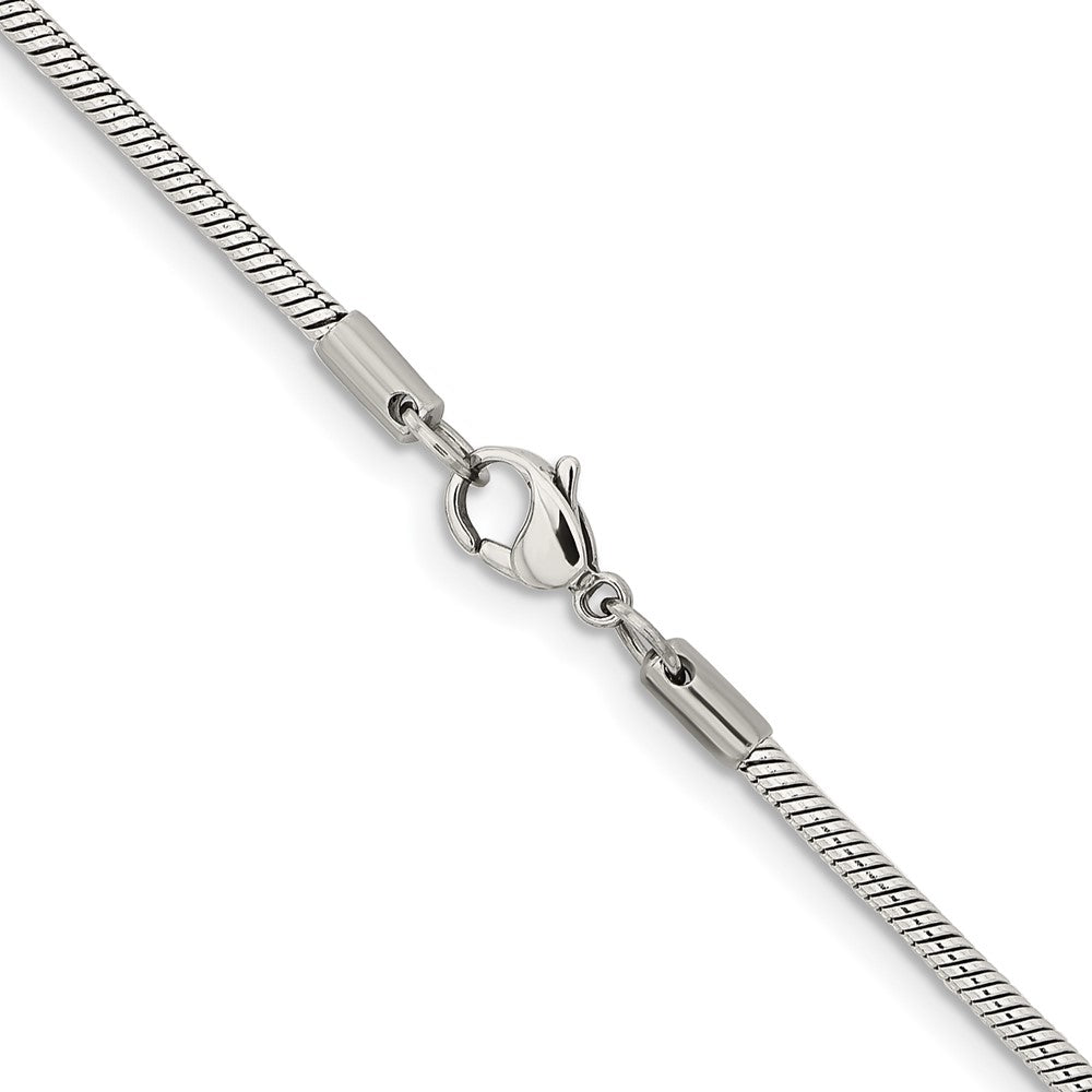Chisel Stainless Steel Polished 2.4mm 24 inch Snake ChainSRN669