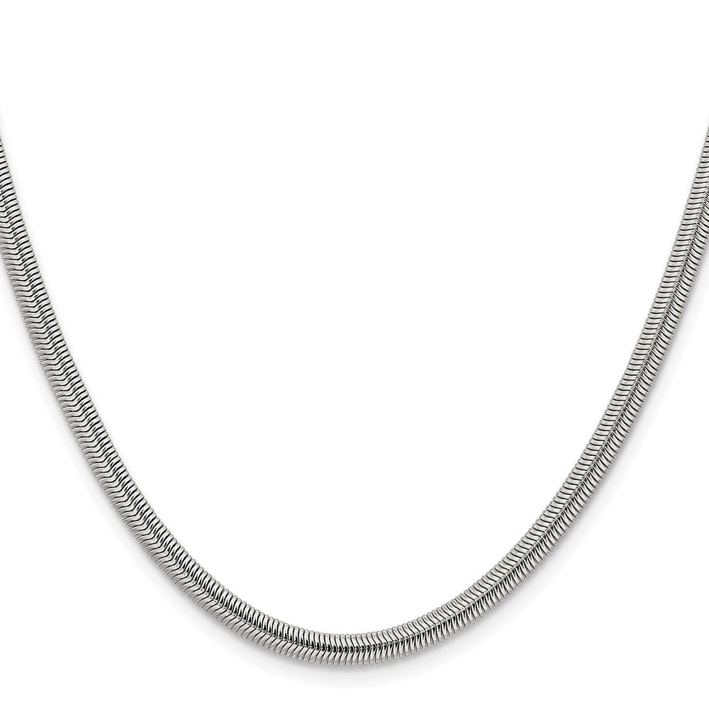 Chisel Stainless Steel Polished 4.2mm 24 inch Flat Snake ChainSRN670