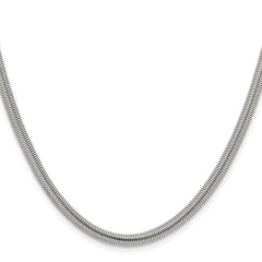 Chisel Stainless Steel Polished 4.2mm 24 inch Flat Snake ChainSRN670