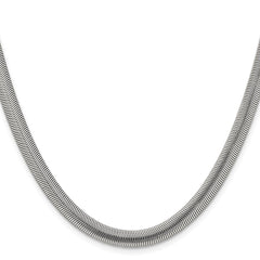 Chisel Stainless Steel Polished 6.2mm 24 inch Flat Snake ChainSRN671