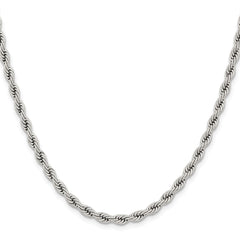 Chisel Stainless Steel Polished 4mm 20 inch Rope ChainSRN673
