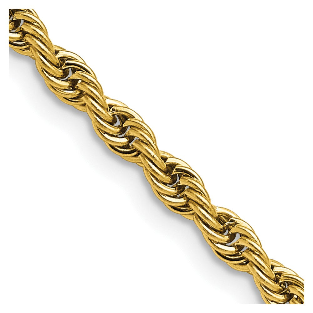 Chisel Stainless Steel Polished Yellow IP-plated 4mm 18 inch Rope ChainSRN673GP
