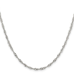 Chisel Stainless Steel Polished 2.5mm 20 inch Singapore ChainSRN677