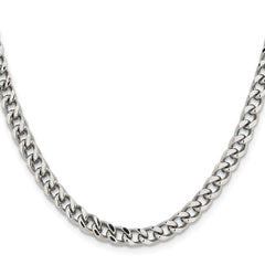 Chisel Stainless Steel Polished 5.5mm 24 inch Franco ChainSRN683