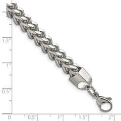 Chisel Stainless Steel Polished 6.75mm 9 inch Franco Chain SRN684-9