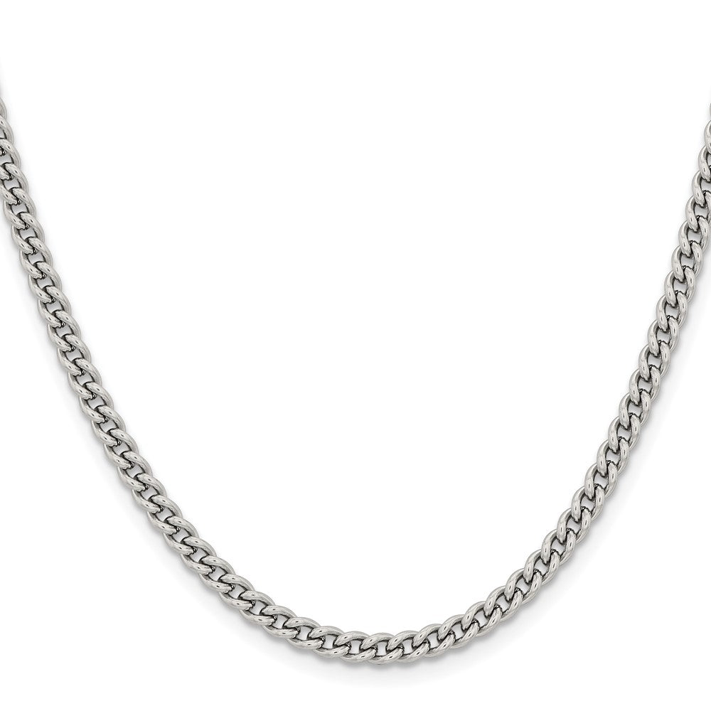 Chisel Stainless Steel Polished 4mm 20 inch Round Curb ChainSRN686