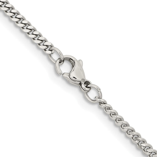 Chisel Stainless Steel Polished 3mm 20 inch Curb ChainSRN688
