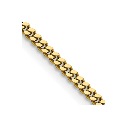 Chisel Stainless Steel Polished Yellow IP-plated 3mm 18 inch Curb ChainSRN688GP