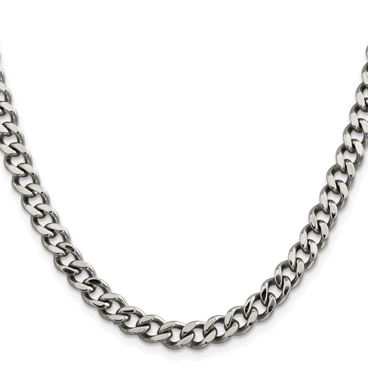 Chisel Stainless Steel Polished 6.75mm 22 inch Curb ChainSRN689
