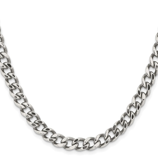 Chisel Stainless Steel Polished 7.5mm 22 inch Curb ChainSRN690