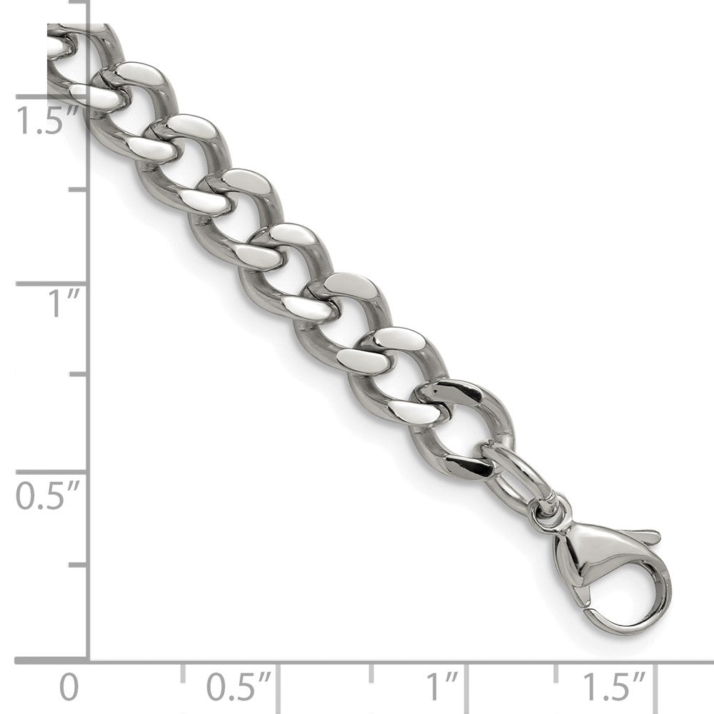Chisel Stainless Steel Polished 7.5mm 8 inch Curb Chain SRN690-8