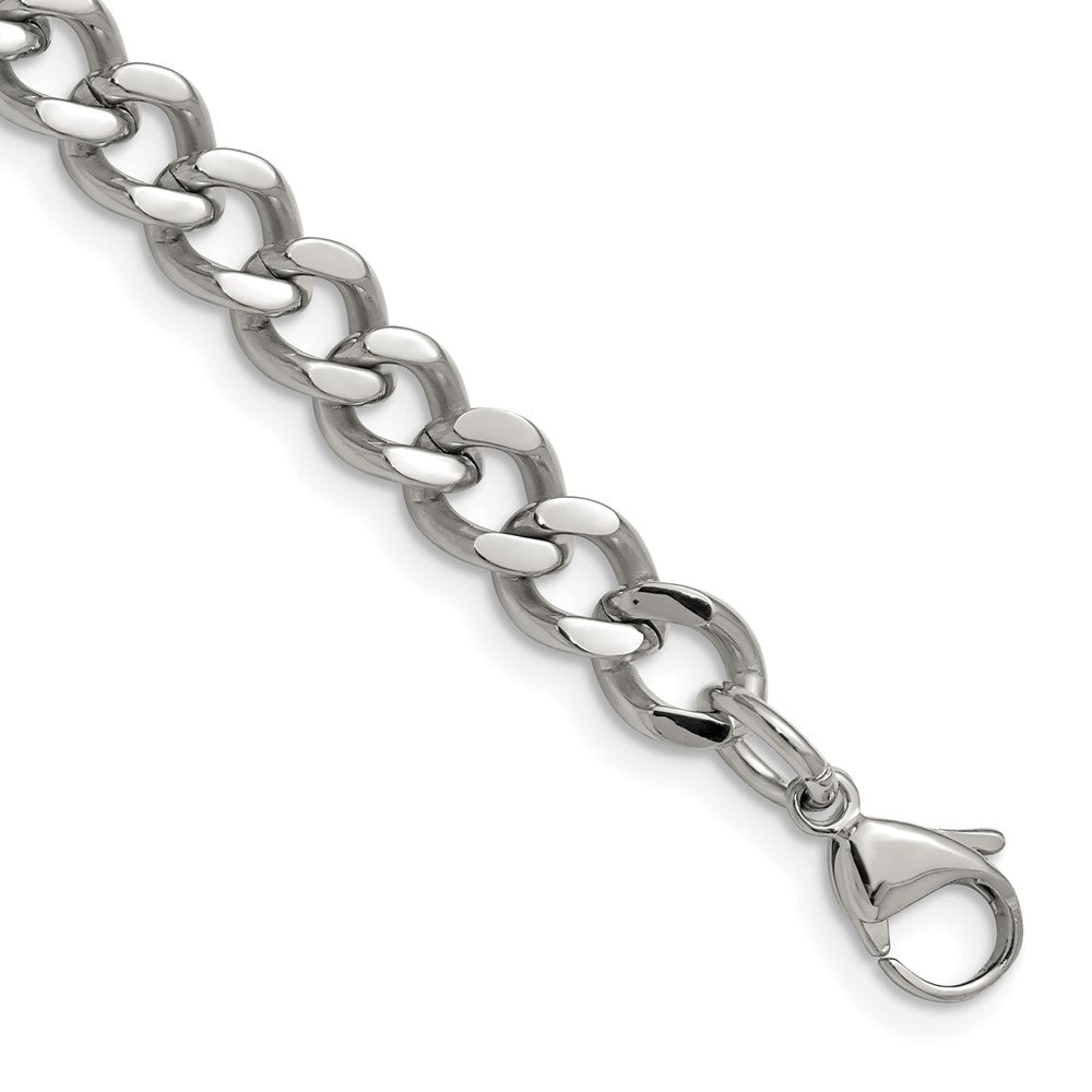 Chisel Stainless Steel Polished 7.5mm 8 inch Curb Chain SRN690-8