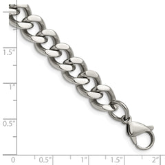 Chisel Stainless Steel Polished 11.5mm 8.5 inch Curb Chain SRN692-8.5