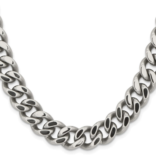 Chisel Stainless Steel Polished 13.75mm 24 inch Curb ChainSRN693