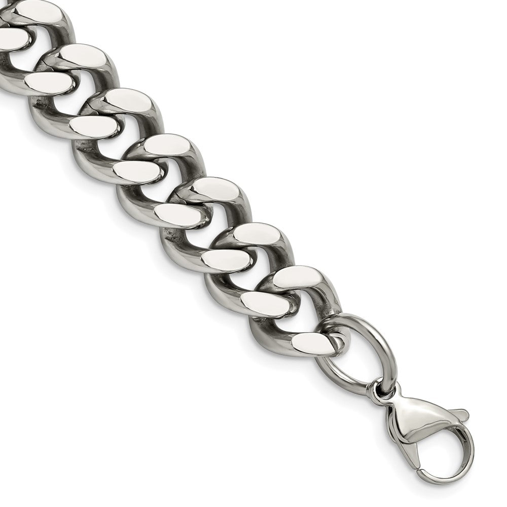 Chisel Stainless Steel Polished 13.75mm 8.5 inch Curb Chain SRN693-8.5