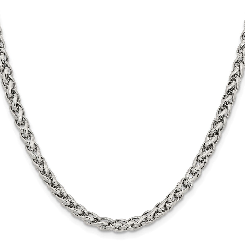 Chisel Stainless Steel Polished 5mm 22 inch Wheat ChainSRN807