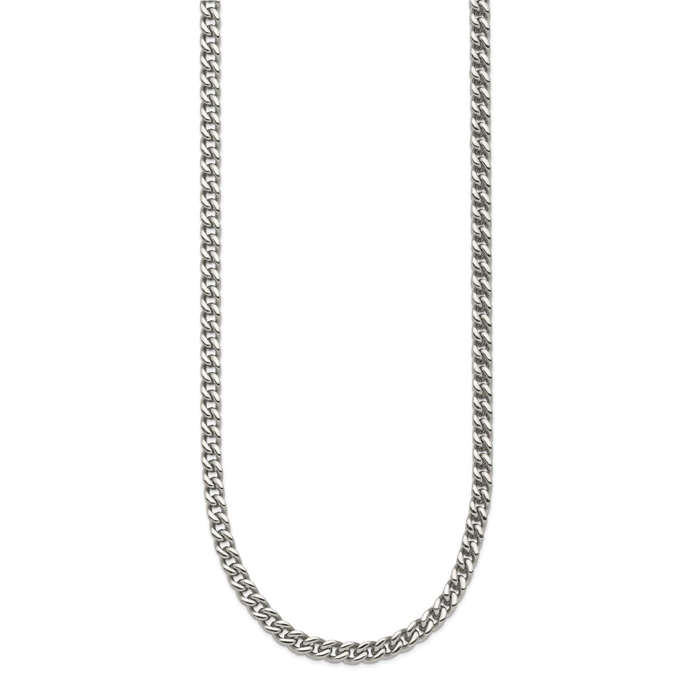 Chisel Stainless Steel Polished 24 inch Franco Chain SRN824-24