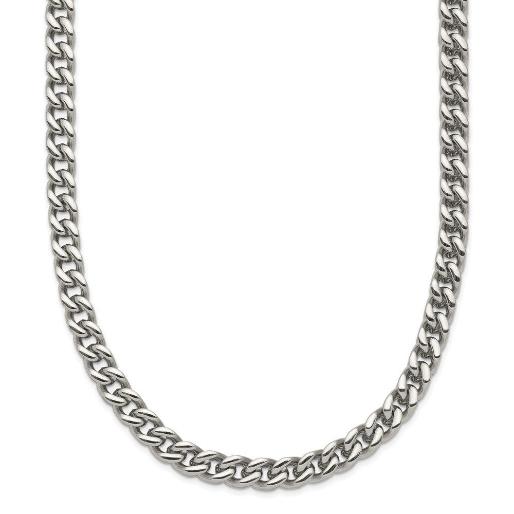 Chisel Stainless Steel Polished 24 inch Franco Chain SRN824-24