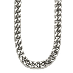 Chisel Stainless Steel Polished 24 inch Heavy Wheat Necklace SRN825-24