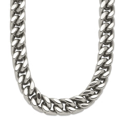 Chisel Stainless Steel Polished 24 inch Heavy Wheat Necklace SRN825-24